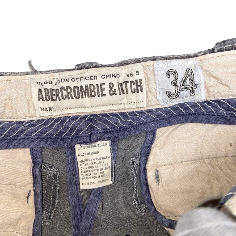 Abercrombie Fitch Regulation Officer Chino Shorts Mens Size 34 Paratrooper - Picture 5 of 7